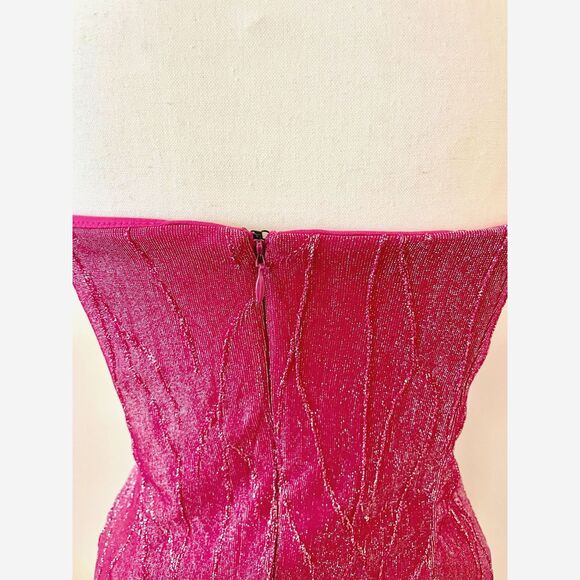 Y2K Vtg Jessica McClintock for Gunne Sax Gown Prom Dress Glitter Maxi Size 10 - Picture 6 of 8